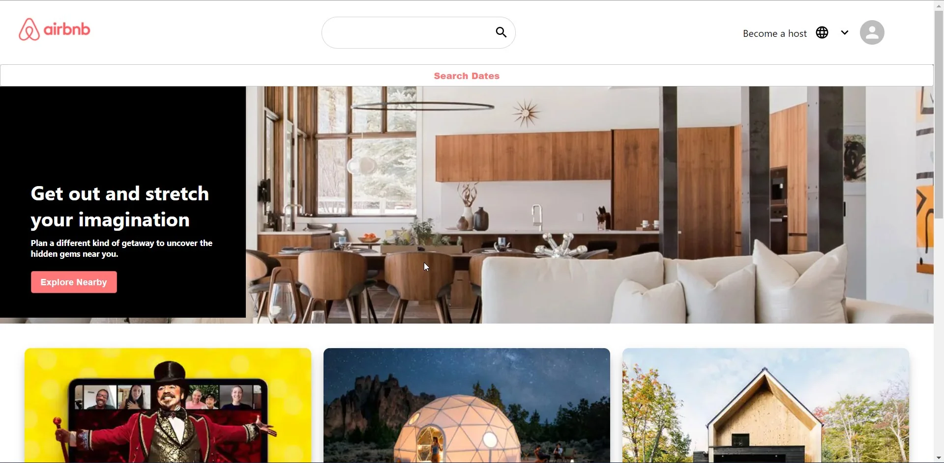 Screenshot of Airbnb Clone