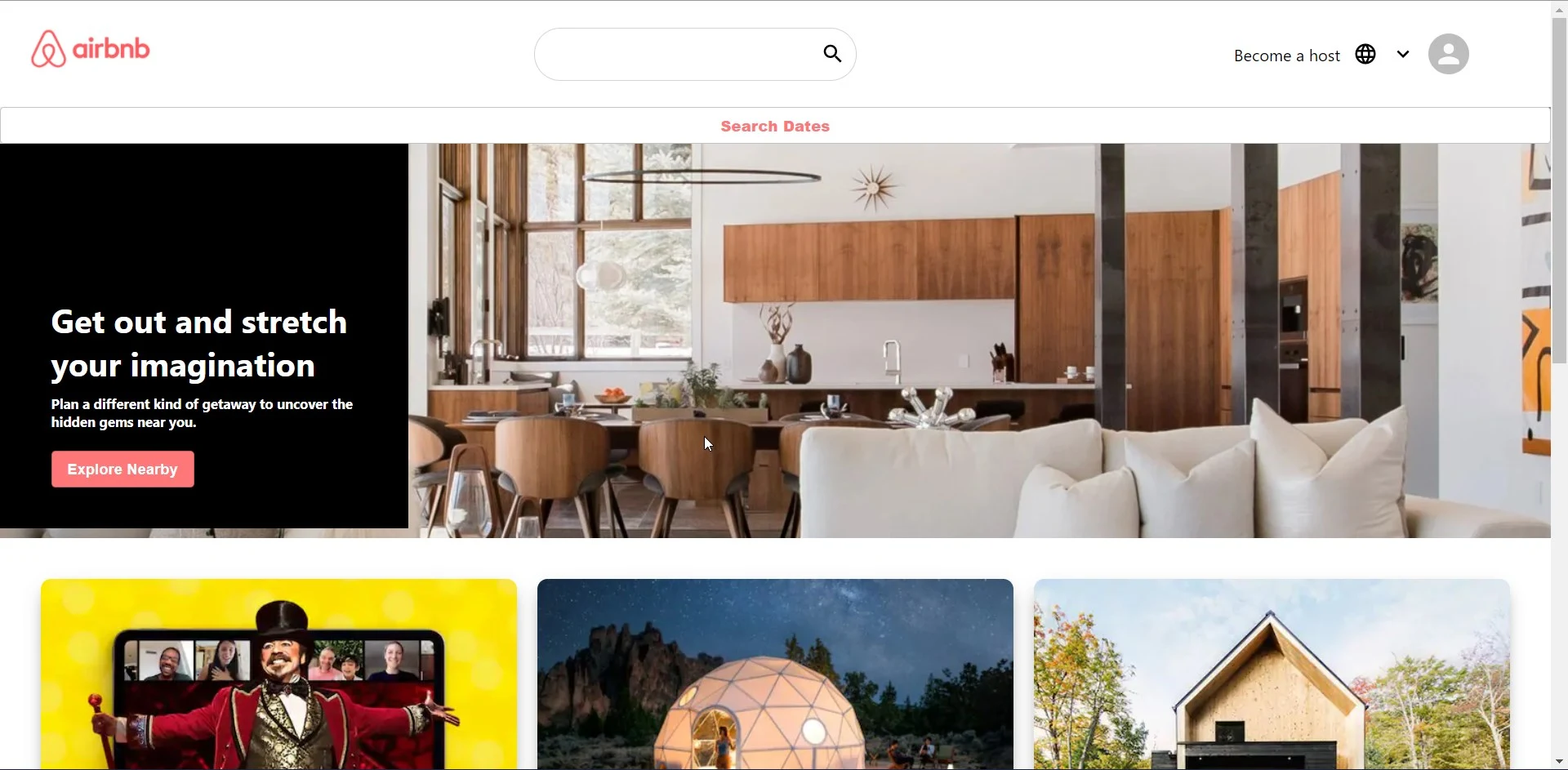 Screenshot of Airbnb Clone
