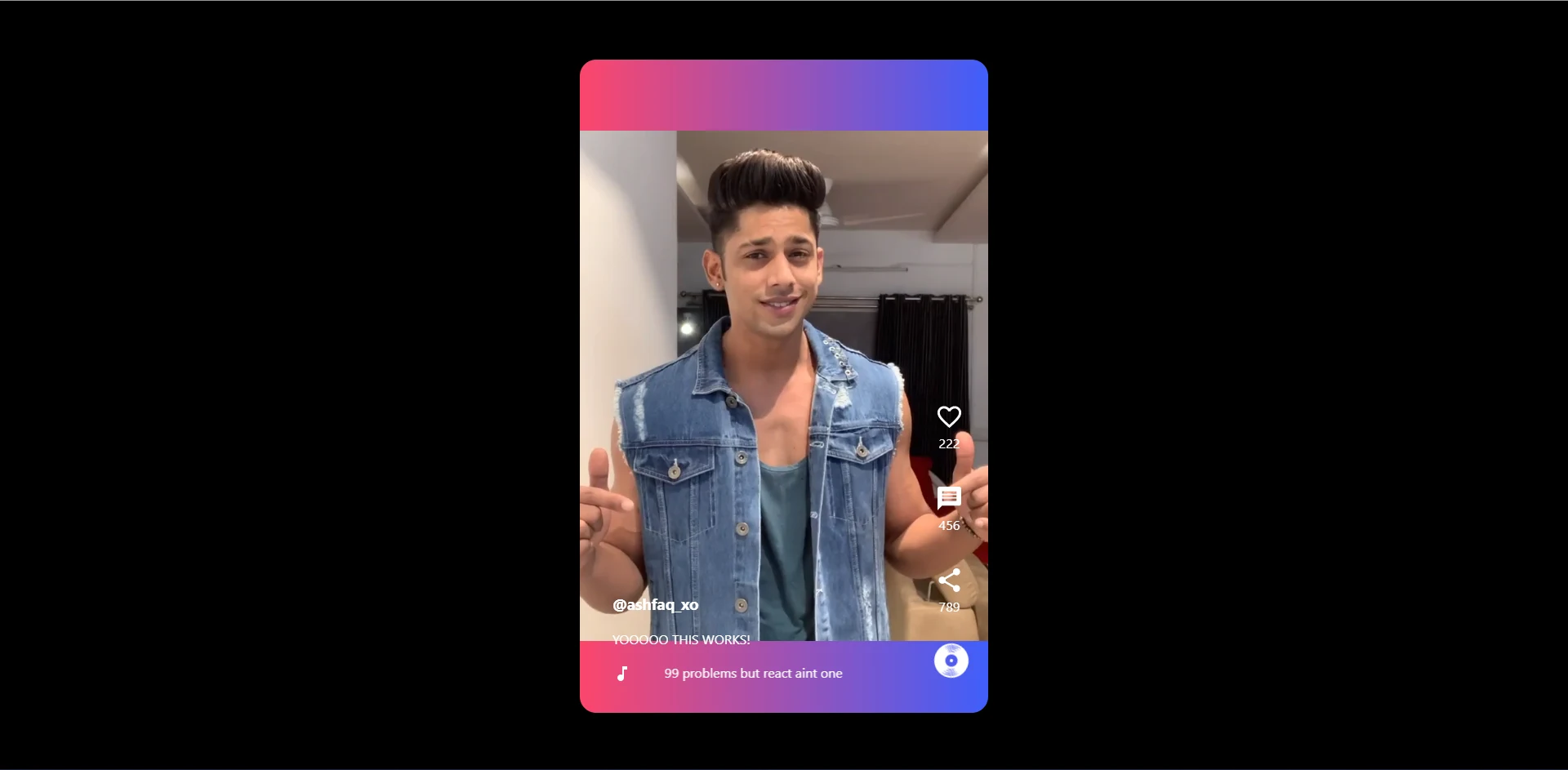 Screenshot of TikTok Clone